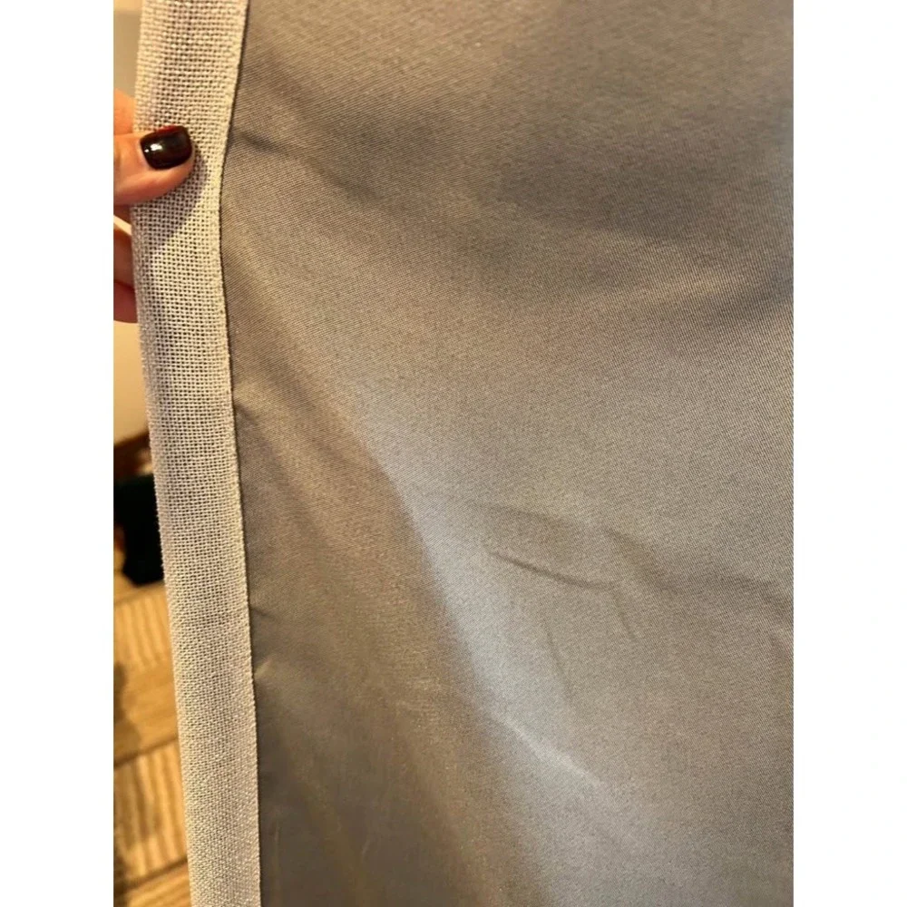 Four Blackout Curtain Panels Rod Pole Pocket Shimmery Grey Midweight 46